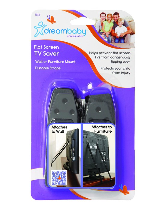 2 Count Dreambaby Flat Screen TV Saver Black 