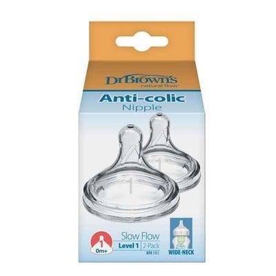 Dr. Brown' s Θηλές Anti-colic Αργή Ροή επίπεδο 1 γ
