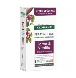 Klorane Keratin Caps-Συμπλήρωμα Διατροφής με Κερατ