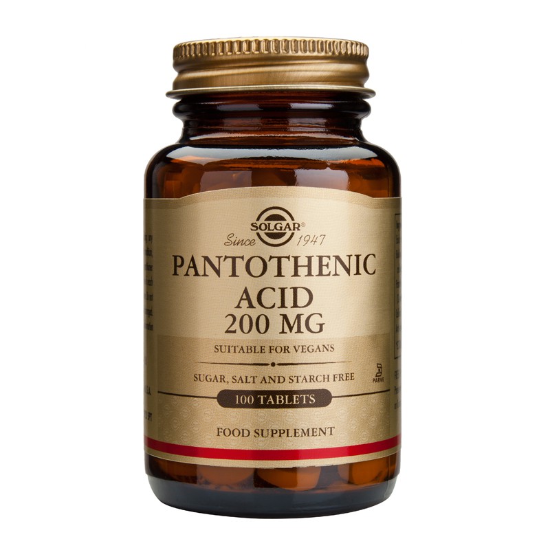 Pantothenic Acid 200mg tabs/ 550mg veg caps