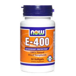 Now Foods Vitamin E-400IU Mixed Tocopherols/Unsterified 50 Softgels
