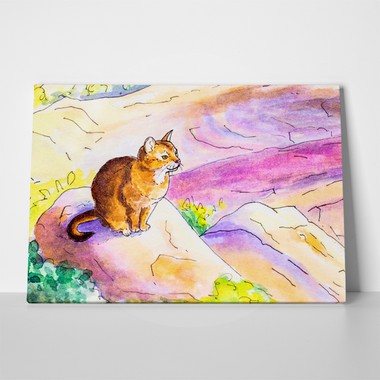 Cute watercolour cat a