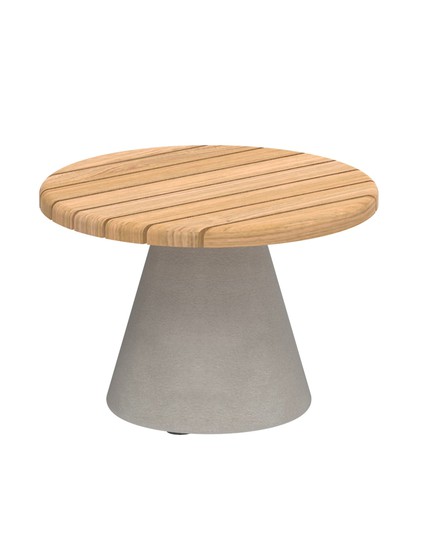 CONIX SIDE TABLE WITH TEAK TOP D40xH28cm