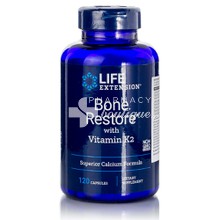 Life Extension Bone Restore with Vitamin K2 - Οστά, 120caps