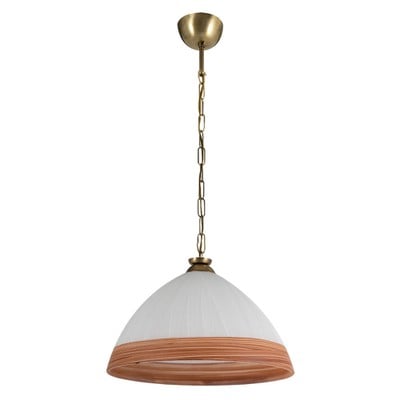 Pendant Light White With Brown Ringdove Suspension