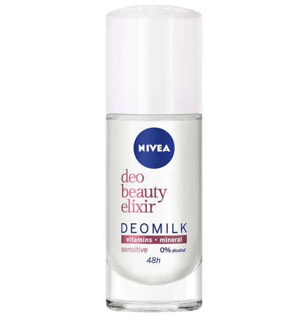 Nivea Deomilk Beauty Elixir Sensitive Roll-On Αποσμητικό για Επανόρθωση & Προστασία, 2x40ml