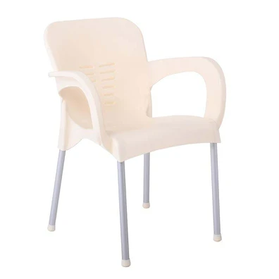Lara-ii Πολυθρόνα Dining Στοιβαζόμενη, alu Silver,
