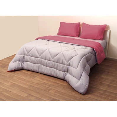 Πάπλωμα Δίχρωμο Μονό 160x240 Microfiber Φούξια/γκρ