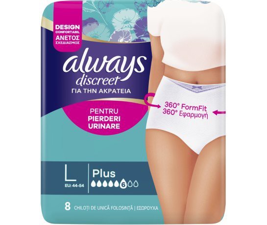 Always Discreet Pants Large, 8pcs 