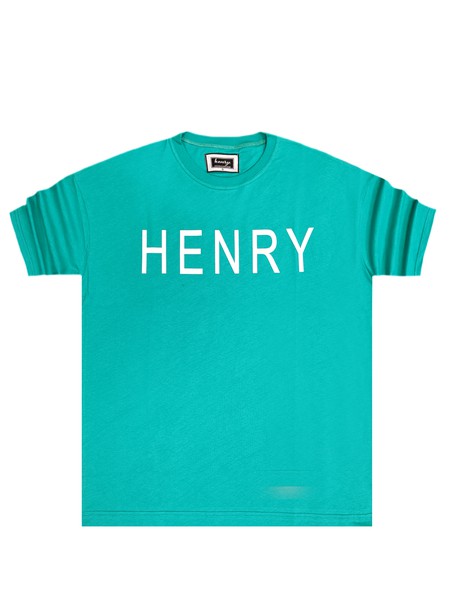 Henry clothing green oversize logo tee