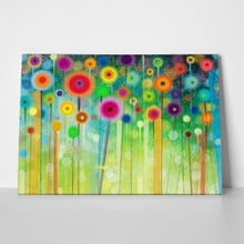 Handpainted abstract flowers a
