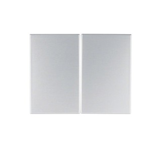 Berker K.5 Switch 2P Plate 2 Gangs White Aluminium