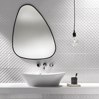 Καθρέπτης μπάνιου τοίχου 60x80 σε σχήμα βότσαλου μ