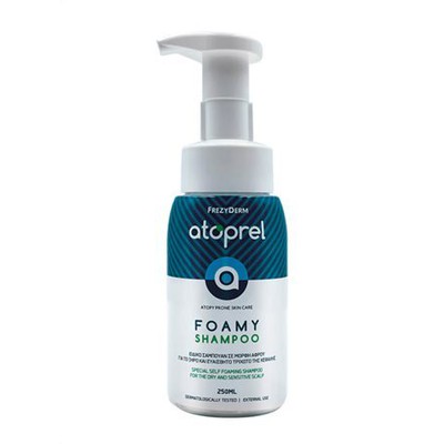 FREZYDERM Atoprel Foamy Shampoo Ειδικό Σαμπουάν Σε Μορφή Αφρού Για Δέρματα Με Έκζεμα & Ατοπική Δερματίτιδα 250ml