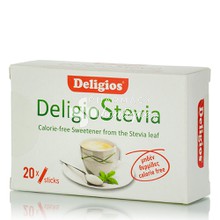Deligios DeligioStevia - Υποκατάστατο Ζάχαρης με μηδέν θερμίδες, 20sticks
