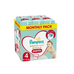 Pampers Premium Care Pants Size 4 (9-15kg) 114 Diapers