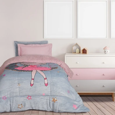 Das Kids Κουβερτοπαπλωμα 160χ220 4922 Grey, Pink 1