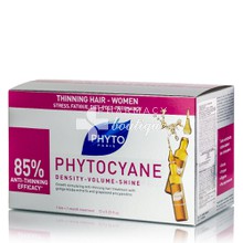 Phyto Phytocyane - Γυναικεία Τριχόπτωση, 12 φιαλίδια x 7,5ml