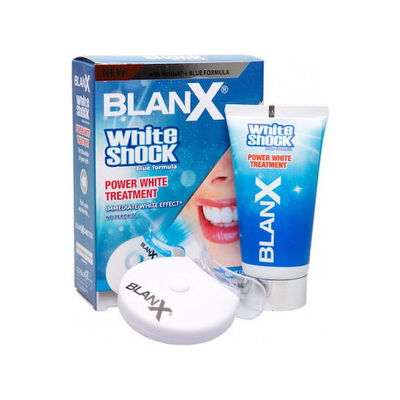 BLANX White Shock  Power White Treatment 50ml Με Μασελάκι Led Για Λεύκανση Δοντιών Έως Και 4 Τόνους