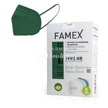 FAMEX Face Mask FFP2 (KN95) - Πράσινο Σκούρο, 10τμχ.