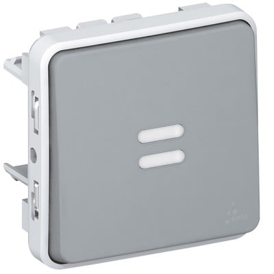 Plexo Ip55 Mechanism 2 Way Switch Illum Grey