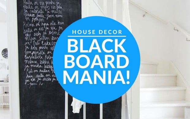 Blackboard παντού! Ιδέες για διακόσμηση με το εφέ του μαυροπίνακα 