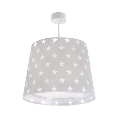 Kids Gray Pendant Ceiling Light Stars With Fluores