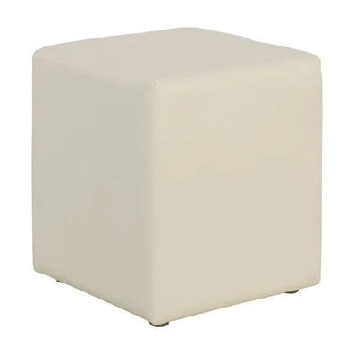 Σκαμπό Βοηθητικό PU 37x37x42cm Club Εκρού Ε7047,3