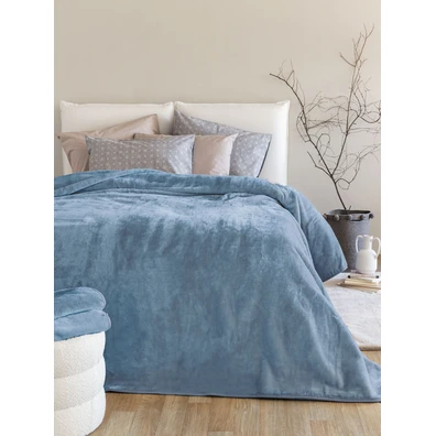 Κουβέρτα Βελουτέ 160x220 Dream Velour/3 Denim
