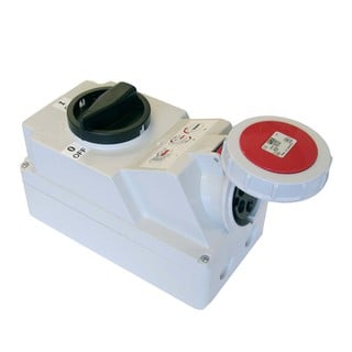 Wall Mounted Socket with Switch 5Χ63Α 400V IP67 75