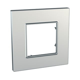 Unica Quadro Metallized Frame 1 Gang Silver MGU6.7