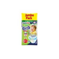 Babylino Pants Unisex Jumbo Pack Diapers Size 4 (7-13kg) 50 diapers 