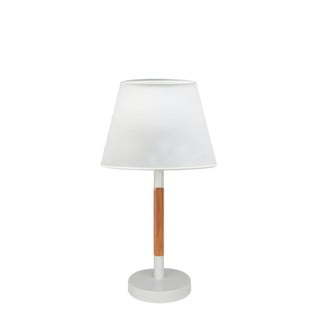 Table Lamp with Fabric Shade E27 White Villy 41881
