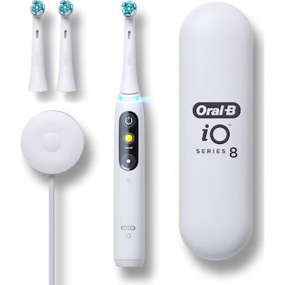 ORAL-B Ηλεκτρική Οδοντόβουρτσα IO8 Magnetic White Alabaster Νέας Τεχνολογίας iO Με Χρονομετρητή Και Αισθητήρα Σε Λευκό Χρώμα