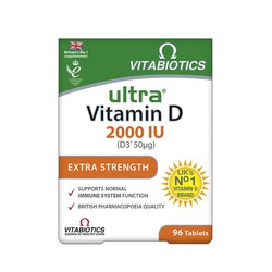 Vitabiotics Ultra Vitamin D 2000IU (D3*50μg) Extra Strenght Συμπλήρωμα Διατροφής 96 Ταμπλέτες