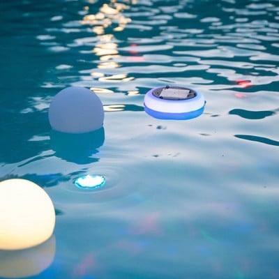 Solar Pool Floating Light Plastic 8h IP67 White