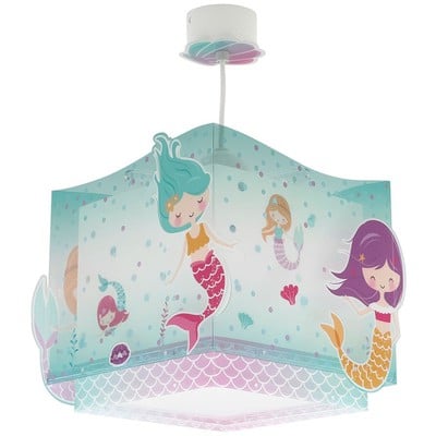 Kids Single Ceiling Light E27x1 Mermaids