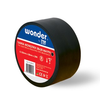 Insulating Tape 38X20 Wonder Black TM