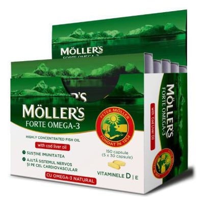 Moller's Forte 150 caps, μίγμα ιχθυελαίου και μουρ