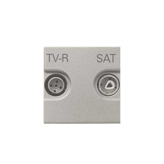 Zenit TV/RD/SAT Terminal Socket Plate Aluminium N2
