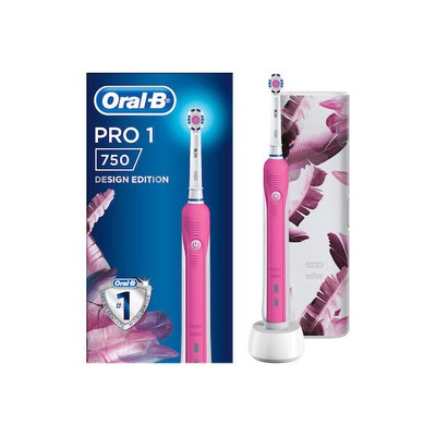 ORAL-B Electric Toothbrush Pro-1 750 Pink + Travel Case Design Edition