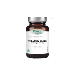 Power Health Platinum Range Vitamin C+D3 1000mg/1000iu Time Release Συμπλήρωμα Διατροφής Βιταμίνη C & D3 για Ενίσχυση του Ανοσοποιητικού 30 ταμπλέτες