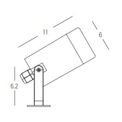 Floor Light Spot GU10 7W ABS Black