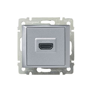 Valena Socket HDMI Recessed Aluminium 770285