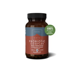 TerraΝova Probiotic Complex With Prebiotic Μοναδικός Συνδυασμός Προβιοτικών Πρεβιοτικών Με Μέγιστη Αποτελεσματικότητα 50 κάψουλες