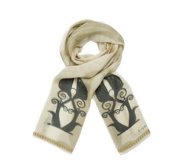 Parthenon Acroterion silk scarf - beige  