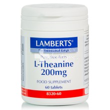 Lamberts L-THEANINE 200 mg - Άχγος / Στρες, 60 tabs