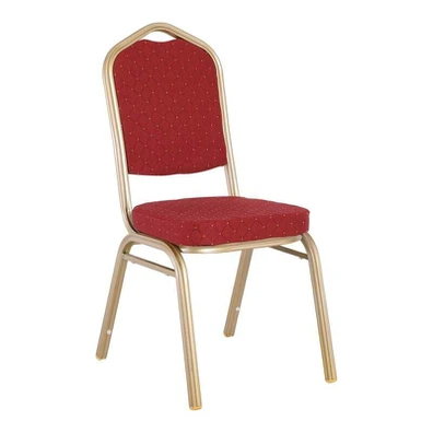 Hilton Καρέκλα Μέταλλο Βαφή Light Gold, Ύφασμα Κόκ