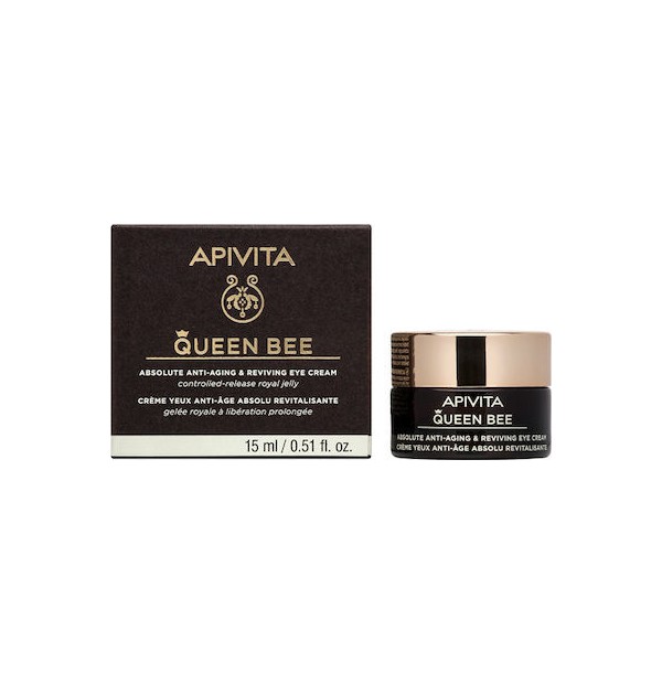 Apivita Queen Bee Absolute Anti-Aging & Reviving Eye Cream Κρέμα Ματιών Απόλυτης Αντιγήρανσης & Αναζωογόνησης, 15ml