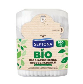 Septona Bio Cotton Buds-Βιοδιασπώμενες Μπατονέτες,